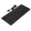 Mini Keyboard, USB Keyboard Portable Ultra Slim Laptop Low Gaming For Home For PC For Office Black. 