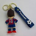 Messi FC Barcelona  Jersey 3D Rubber Keychain. 