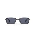 Thin Square Sunglass Black Metal Frame Black Glass Vintage Sunglasses For Unisex. 