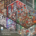 Kawaii 3D Pocket Cabin Scene Miniature Collection Stickers 4.0 Version Visual Stacking DIY Handbook Stickers Children's Toys Girl Design Miniature Scene Collection Kids. 