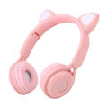 【Whoever it, who it】MZY08M Cat Luminous Headset Bluetooth Headset Subwoofer Wireless Foldable Universal Headset. 