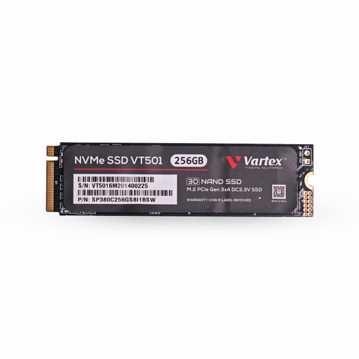 Vartex 256GB NVMe M.2 SSD - Up to 3500 MB/s, PCIe Gen 3x4, 3D NAND, SLC Cache, 3-Year Warranty