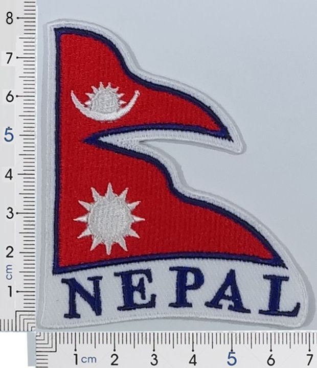 Nepal Flag Iron On Patch Sew On Kathmandu Nepali Mount Everest Embroidered Badge - Foto 3