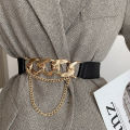 New Party Gothic Sweater Tassel Chain Coat PU Leather Women Punk Belts Waistband Jeans Waist Strap. 