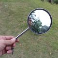 1 Pair Motorcycle Scooter Mirrors Universal Motorbike Rear View Mirror 8mm Round Oval Convex Mirrors. 