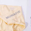 Japan MUNAFIE Women's Abdominal Pants Girls Mid-waist Seamless Cotton Inner Triangle Panties Butt-lifting Body-Shaping Panties. 