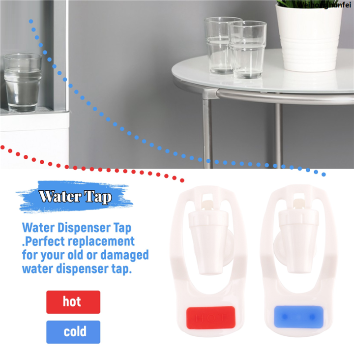 WeihonghunfeiHigh%20Quality%20Water%20Dispenser%20Replacement%20Push%20Type%20White%20Plastic%20Tap%20Faucet%202%20Pcs%20-%20Image%202