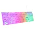 Douni KB101 Colorful Luminous RGB Transparent Keyboard Mechanical Feel Laptop Gaming Wired Keyboard. 