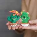 DIY Mini Cactus Building Block Sets Potted Plant Garden Children Assembly Toys Creative Decor. 