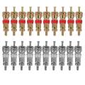 Valve Core Tool Set 20Pcs Valve Cores, 4-Way Valve Tool, Dual Single Head Valve Core Remover, Tire Repair Tool. 