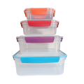 4pc Plastic Microwave Oven Safe Storage Box. 