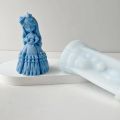 D Girl Candle Silicone Mold 3D Cute Candle Mold Cute Little Princess Doll Plaster Resin Soap Candle Making Kit Wedding Decor Handmade Gift. 