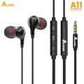 Alewa A11 Gaming Earphone | L+R Synchronized | Super Bass | Braided Strong Wire | Volume Control. 