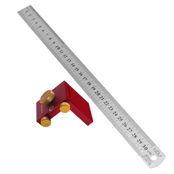 Signwriters Ruler Steel Ruler Scribing Positioning Block,Aluminum Angle Scriber Line ...