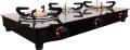 Butterfly Trio 3 Burner Glass top Gas Stove, Black, Auto Ignition. 