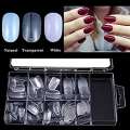 100 Pcs Transparent Fake Nails. 