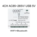 JAERBEE 2X 4CH WiFi Smart Switch 85-265V USB 5V 2.4G WiFi Smartlife Home Automation Module for IFTT Alexa Home. 