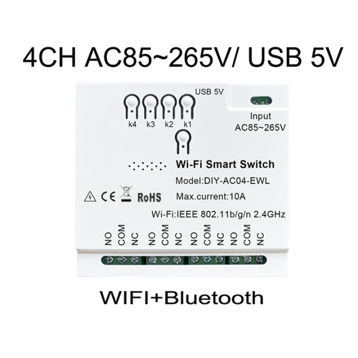 JAERBEE%202X%204CH%20WiFi%20Smart%20Switch%2085-265V%20USB%205V%202.4G%20WiFi%20Smartlife%20Home%20Automation%20Module%20for%20IFTT%20Alexa%20Home%20-%20Image%202