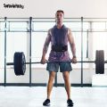 Wenefang Sutuiying 1Pcs Gym Weightlifting Belt Adjustable Waist Back Support Squat Profesional New style Dumbbell Barbell Deadlifts Training Fitness(Black and Blue). 
