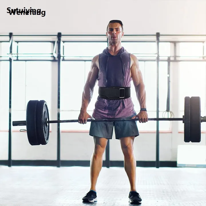 Wenefang%20Sutuiying%201Pcs%20Gym%20Weightlifting%20Belt%20Adjustable%20Waist%20Back%20Support%20Squat%20Profesional%20New%20style%20Dumbbell%20Barbell%20Deadlifts%20Training%20Fitness(Black%20and%20Blue)%20-%20Image%206