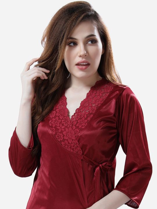 Elegant%20Satin%20Silk%20Nightgown%20Set%20with%20Lace%20Detail%20-%20V-Neck%20Dress,%20Bra,%20and%20Panty%20-%20New%20-%20Image%206