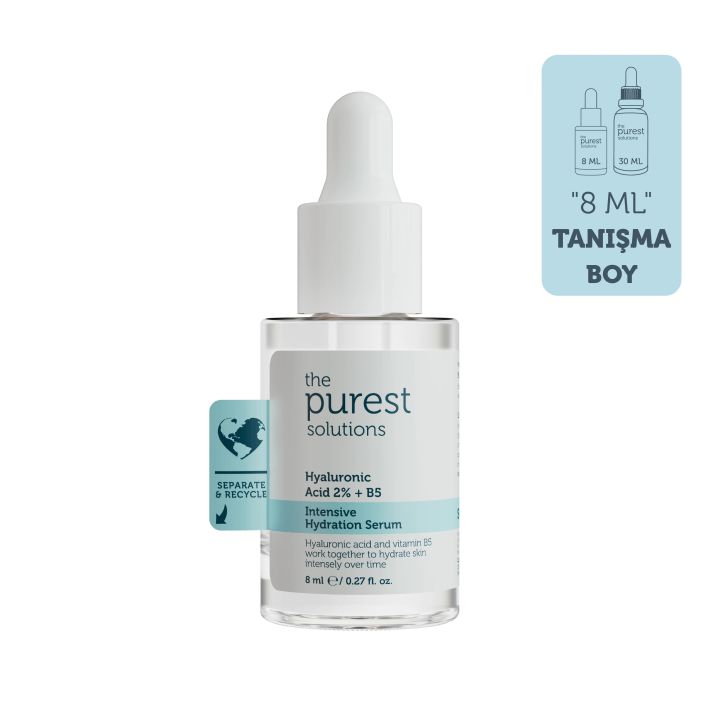 The Purest Solutions Intensive Hydration Serum 8ml with Hyaluronic Acid 2% + B5 for Plump Appearance Effect