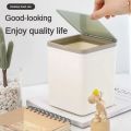 Collection Basket Simple Desktop Trash Can Plastic Mini Garbage Container Beautiful Square Waste Bin Home. 
