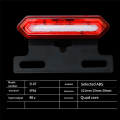Ebike Tail Light LED Safety Warning Rear Lamp for Electric Bicycle Waterproof SM Connector. 
