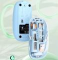 M233 Tri Mode Bluetooth And 2.4G Rechargeable Transparent Wireless Mouse. 