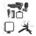 Vlogging Kit for Video Making | Mic | Mini Tripod Stand | LED Light TikTok Stand. 