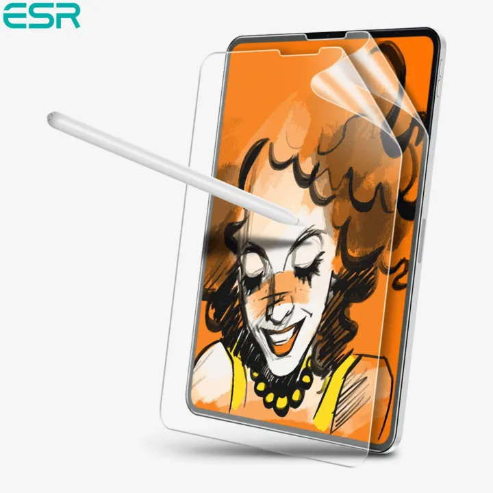 ESR%20Paper%20Feel%20Screen%20Protector%20for%20iPad%20Pro%2012.9%20M1/M2%202022%20/%202021%20&%202020%20&%202018%20%5BSupports%20Pencil%5D%20%5BWrite%20&%20Draw%20Like%20on%20Paper%20-%20Image%202