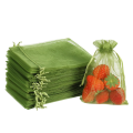 100PCS Fruit Protection Bags, 8x12 Inch Green Fruit Netting Bags Set Kit Fruit Cover Pest Barrier. 