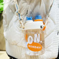 550ml Cute Summer Plastic Cup Student Sports Water Bottle Outdoor Gift Portable Leak Proof Cup CF8. 