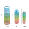 3 in 1 Water Bottles Lock Feature & Top Lid with Times Drink for Office/Home/Sports/outdoor - Water Bottles ( 2000ml-900ml-280ml). 