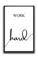 "Stay Positive, Work Hard, Make It Happen" Minimalist Calligraphy Wall Art Set of 3 Frames| Three Piece Frame. 