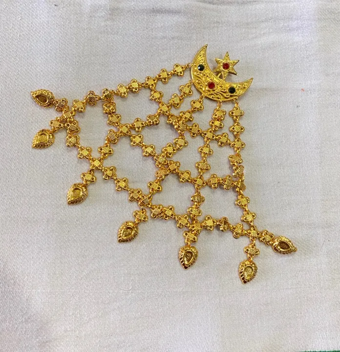 Girl%20Newari%20Traditional%20Dress%20Set%201%20Dress%20And%20Jangawal%20suruwal%20Patuki%20With%20Red%20Boarder%20Muga%20Red%20Mala%20Silver%20Plated%20Jyapu%20Shikhaa%20Sachika%20For%20Hair%20Bond%20%20Gold%20Plated%20Ear%20Ring%20%20Makasi%20%20Gold%20Plated%20Nyapu%20Shikhaa%20%20Silver%20Plated%20Kale%20-%20Image%209