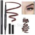 Waterproof EyeBrow Pencil Triangular Tip with Brush Makeup - 2 In 1 Eyebrow Pencil. 