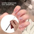 1Pc Rose Gold Kolinsky Sable Acrylic Nail Brush with Glitter 12. 