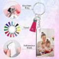 Sublimation Keychain Blanks Bulk, 120Pcs Sublimation Keychain Blanks Set with Tassels, Keychain Circle, Keychain. 