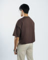 HUBA Unisex Brown Basic T-Shirt For Men and Women. 