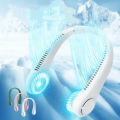 Charging bladeless neck fan cooler ummer wind hanging neck Twistable USB. 