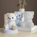 Smiling design Silicone mold High-quality Aromatherapy Home decor Teddy bear candle 3D  shape Gift item Soap making mold for DIY crafts Home. 
