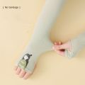 Breathable Elastic Outdoor Anti-UV Cartoon Girl Cycling Gloves UV Insulation Loose Arm Warmers Long-sleeved Glove Ice Silk Sleeves Sunscreen Sleeve Arm Warmers Sun Protection Cover. 