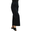 Black Cotton Side Pocket Design Cargo Pant For Women. 