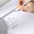 1PC 15/20CM Transparent Acrylic Triangle Scale Ruler Students Gift Creative Stationery Measurement Drawing Tool School Supplies. 