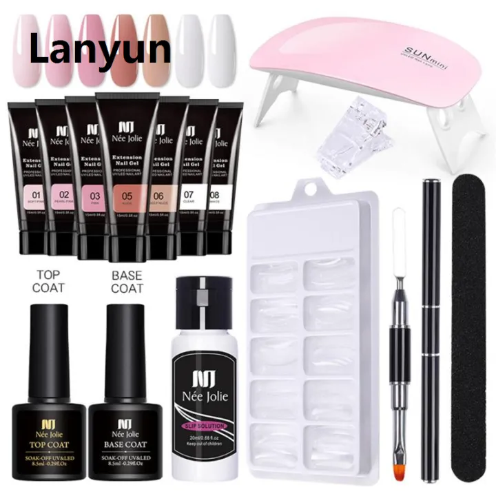 Lanyun%20Nail%20Gel%20Set%206W%20LED%20Lamp%20Full%20Manicure%20Set%20Quick%20Extension%20Nail%20Kit%20Gel%20Building%20Polygels%20Set%20For%20Nail%20Polish%20Tool%20Kit%20-%20Image%203