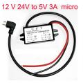New style Mini 12V 24V to 5V 3A 15W Buck Converter USB C micro Charger Car DC DC Step Down Voltage Regulator Waterproof for Mobile Phone. 