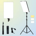 RL-24 LED Video Light Panel Light With Tripod Square Diffuser Light With Stand Photography Lamp. 