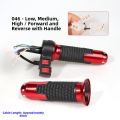 1pair New High/Medium/Low Speed/Forward/Reverse Electric Bike Bicycle Handlebars Red&Black Line length 35/40cm Twist-Throttle Aluminum Alloy Switch handle. 