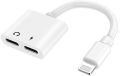 2-In-1 Lighting Splitter Adapter, Dual Lighting Headphone Audio And Charge Adapter Compatible. 